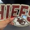 Chiefs Logo Sequin Iron On Patch - Image 2